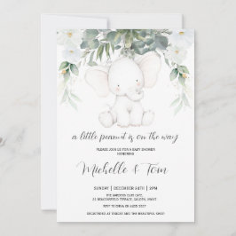 Elephant Gender Neutrale Baby shower Uitnodiging
