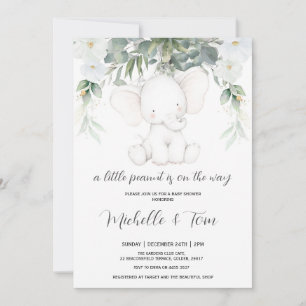 Elephant Gender Neutrale Baby shower Uitnodiging