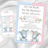 Elephant Gender onthult Baby Shower-uitvindingen Kaart