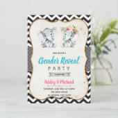 Elephant gender onthult uitnodiging (Staand voorkant)