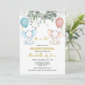 Elephant Gender Reopenbaart de uitnodiging van de  (Staand voorkant)