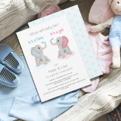 Elephant Gender Reopenbaart het Baby shower van de Kaart