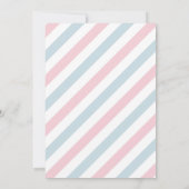 Elephant Gender Reveal Baby Invitation Kaart (Achterkant)