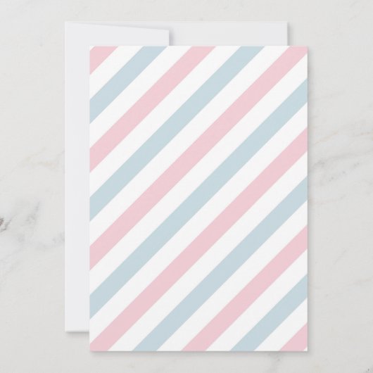 Elephant Gender Reveal Baby Invitation Kaart (Achterkant)