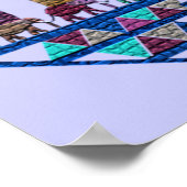 Elephant Geometric Hannukah Menorah Print (Hoek)