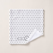 Elephant Geometric Monogram Black en White Bad Handdoek (Wasdoekje)