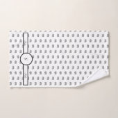 Elephant Geometric Monogram Black en White Bad Handdoek (Handdoek)