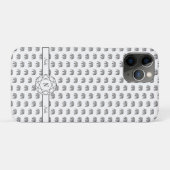 Elephant Geometric Monogram Black en White Case-Mate iPhone Case (Achterkant (horizontaal))