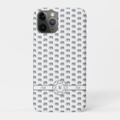 Elephant Geometric Monogram Black en White Case-Mate iPhone Case (Achterkant)