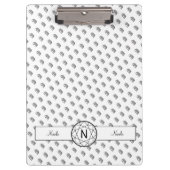 Elephant Geometric Monogram Black en White Klembord (Voorkant)