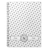 Elephant Geometric Monogram Black en White Notitieboek (Voorkant)