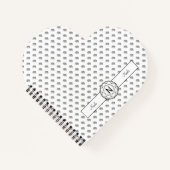 Elephant Geometric Monogram Black en White Notitieboek (Voorkant)