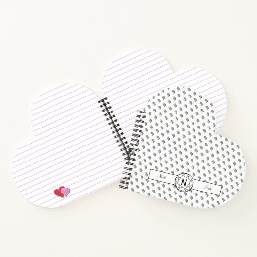 Elephant Geometric Monogram Black en White Notitieboek (Binnen)