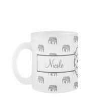 Elephant Geometric Monogram Black en White Two-T