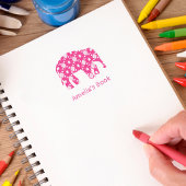 Elephant Gepersonaliseerde Boekenplaat Zelfinktste Zelfinktende Stempel