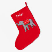 Elephant geperst voor de Feestdagen Grote Kerstsok (Achterkant (Hangend))