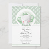 Elephant Geslacht Neutraal Baby shower Kaart (Voorkant)