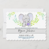 Elephant Geslacht Neutraal Baby shower Kaart (Voorkant)