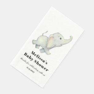 Elephant Geslacht Neutraal Baby shower Servet