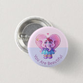 Elephant Gezegde dat je mooi bent Ronde Button 3,2 Cm (Voorkant /achterkant)