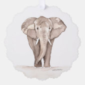 Elephant GIFT Tag Ornament Kaart (Voorkant)