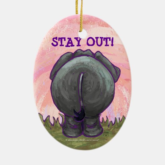 Elephant Gifts & Accessoires Keramisch Ornament (Achterkant)