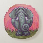 Elephant Gifts & Accessoires Rond Kussen (Voorkant)