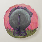Elephant Gifts & Accessoires Rond Kussen (Achterkant)