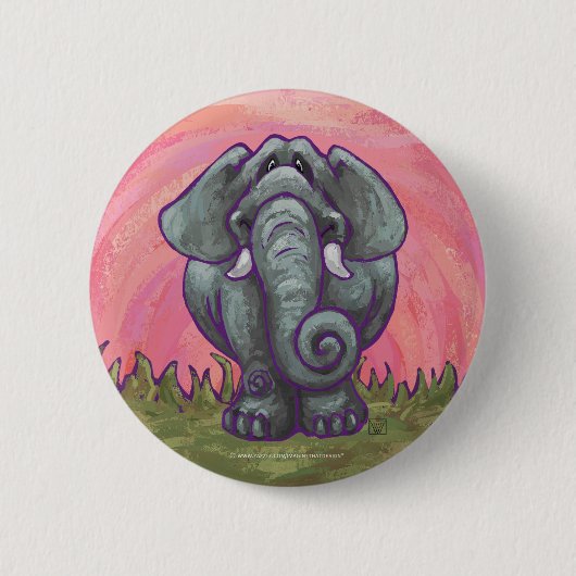 Elephant Gifts & Accessoires Ronde Button 5,7 Cm (Voorkant)