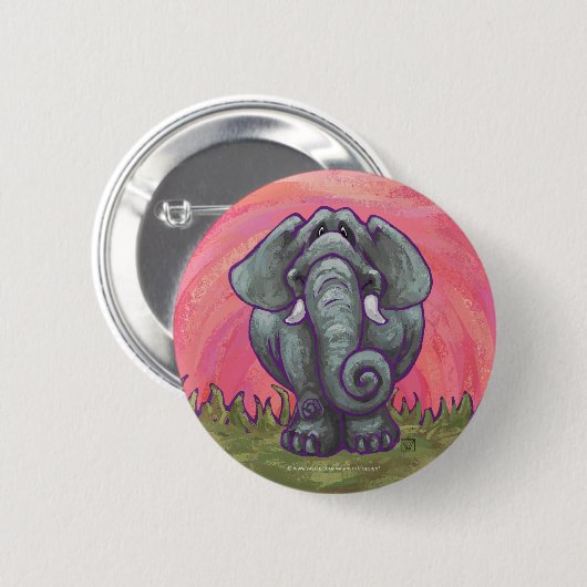 Elephant Gifts & Accessoires Ronde Button 5,7 Cm (Voorkant /achterkant)