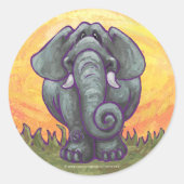 Elephant Gifts & Accessoires Ronde Sticker (Voorkant)