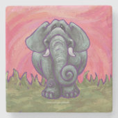 Elephant Gifts & Accessoires Stenen Onderzetter (Voorkant)