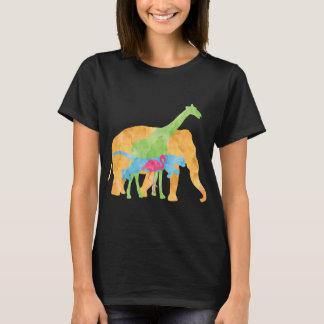 Elephant Giraffe Giraffes Africa T-shirt
