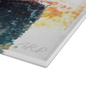 Elephant, Giraffe Safari Sunset Art Snijplank (Hoek)