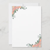 Elephant Girl Baby shower Bedankkaart (Achterkant)