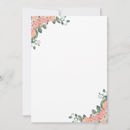 Elephant Girl Baby shower Bedankkaart (Achterkant)