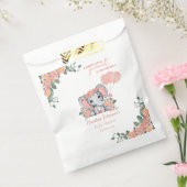 Elephant Girl Baby shower Bedankzakje (Gezegeld)