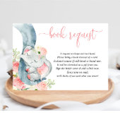 Elephant girl baby shower boek in plaats van kaart