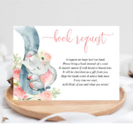 Elephant girl baby shower boek in plaats van kaart