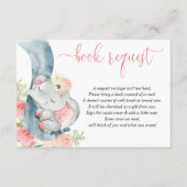 Elephant girl baby shower boek in plaats van kaart (Voorkant)