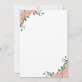 Elephant Girl Baby shower Kaart (Achterkant)