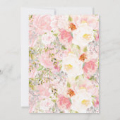 Elephant Girl Baby shower Kaart (Achterkant)