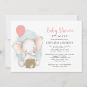 Elephant Girl-Baby shower per post Kaart (Voorkant)