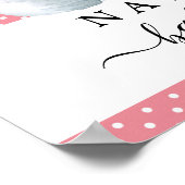 Elephant Girl Baby shower Pink Welcome Sign Poster (Hoek)