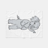 ELEPHANT GIRL FLEECE DEKEN (Voorkant (Horizontaal))