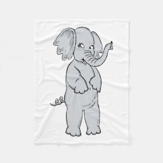ELEPHANT GIRL FLEECE DEKEN (Voorkant)