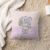 Elephant Girl Modern Baby voor kinderen Kussen (Deken)