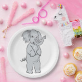 ELEPHANT GIRL PAPIEREN BORDJE (Feest)
