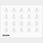 Elephant Girl Twinkle Twinkle Little Star Favor Vierkante Sticker (Vel)