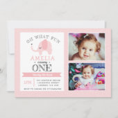 Elephant Girls 1e verjaardag Uitnodiging (Voorkant)